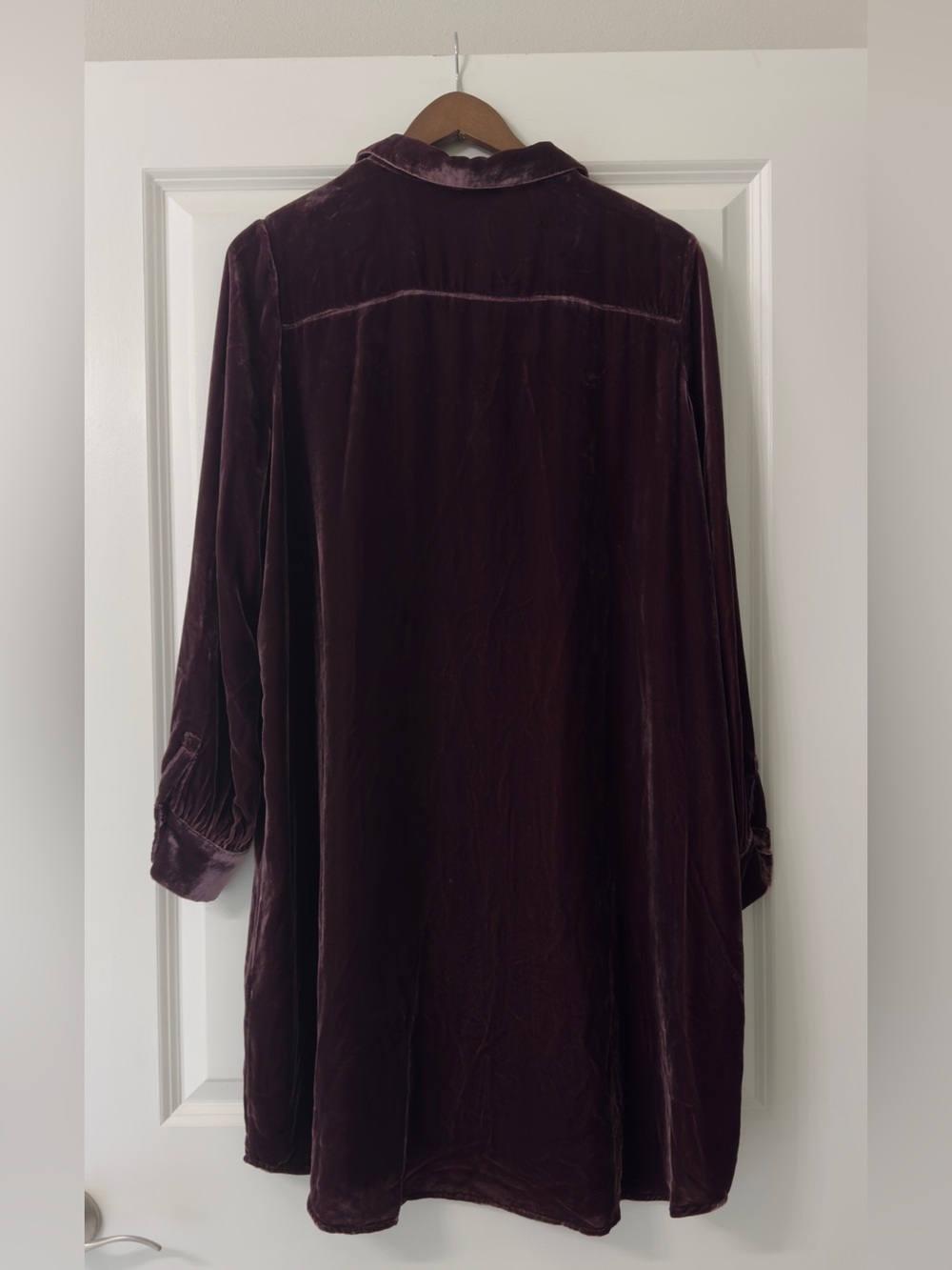 Sundance Velvet Shift Dress in Deep Plum fall winter - Picture 6 of 6